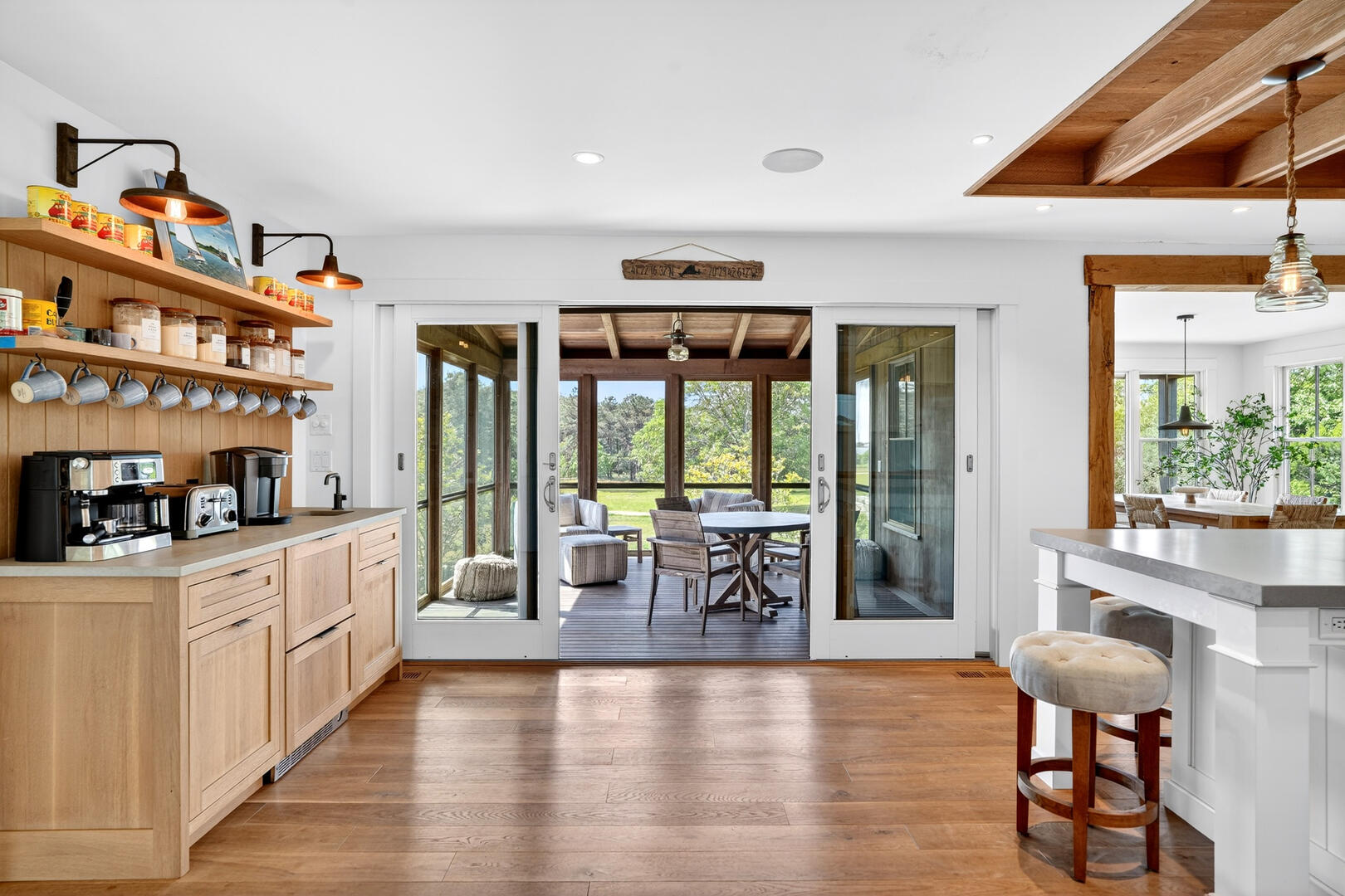 Coffee Bar to Screened Porch