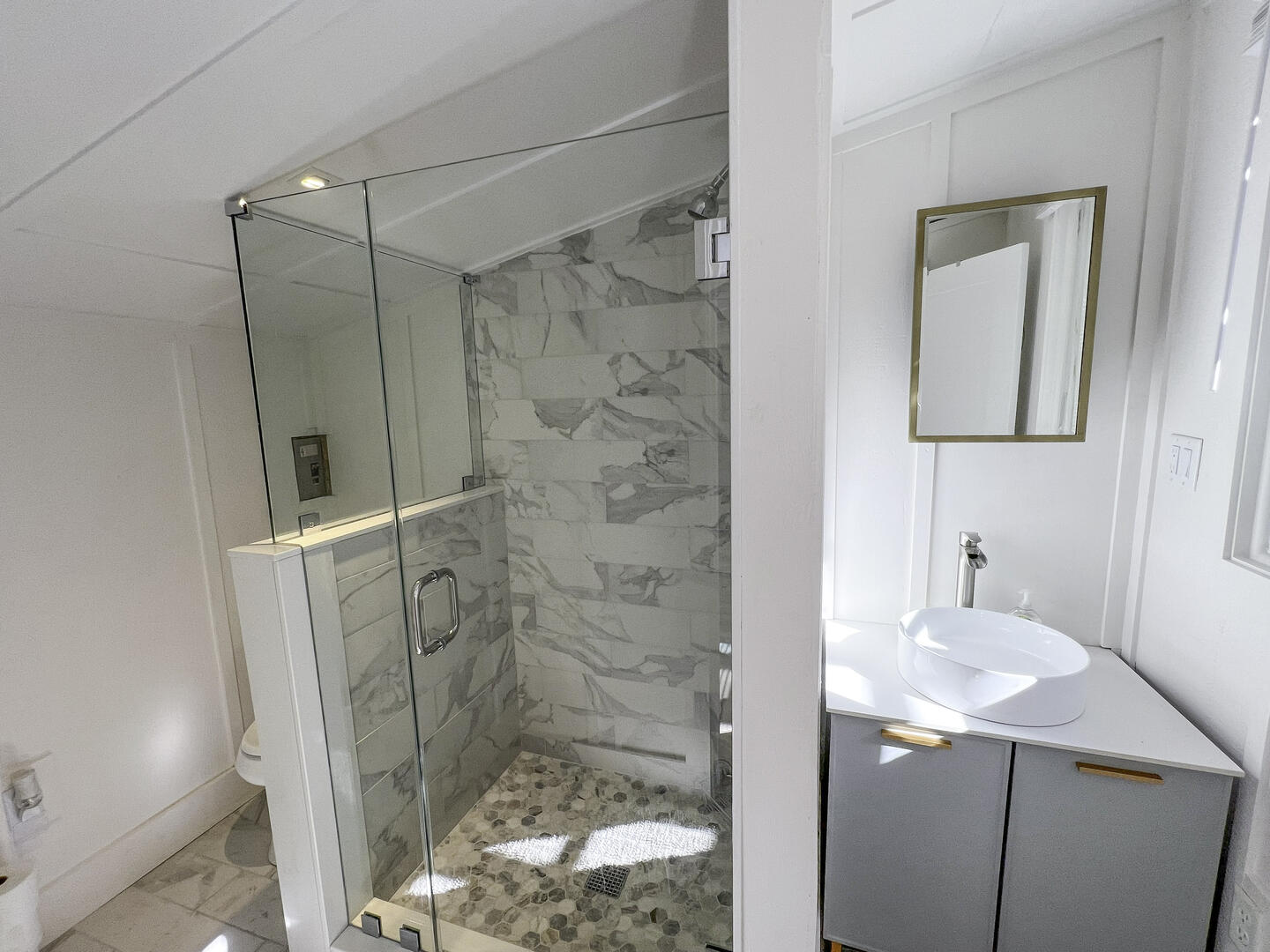 Hall Bath with Shower Stall, Guest Cottage