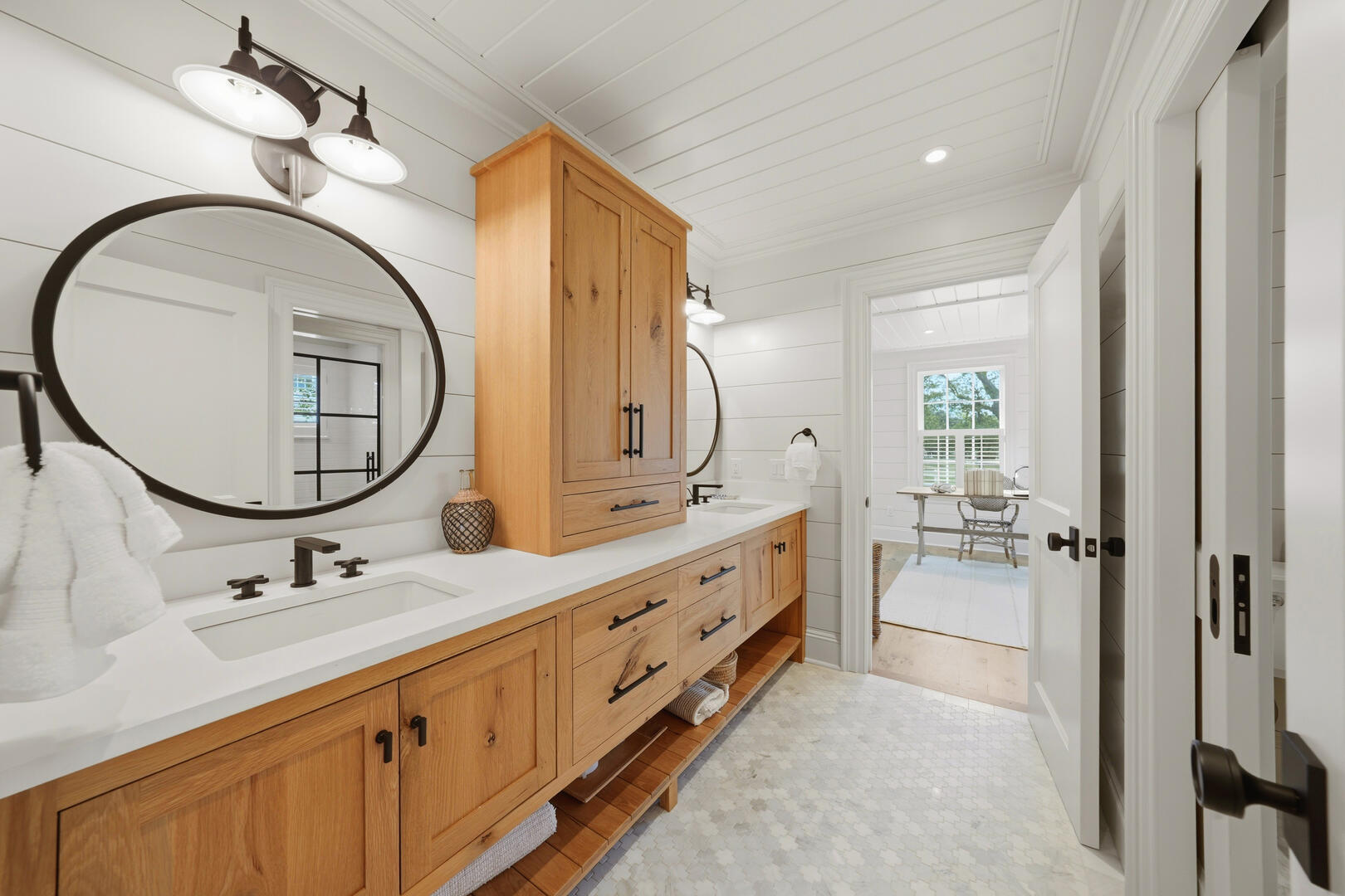 BR2 Adjoining Bath with a Shower Stall, First Floor