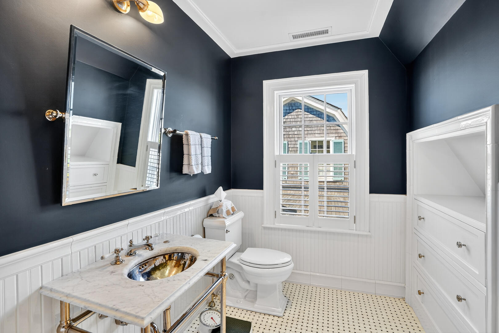 Hall Bath with Shower Stall, Second Floor