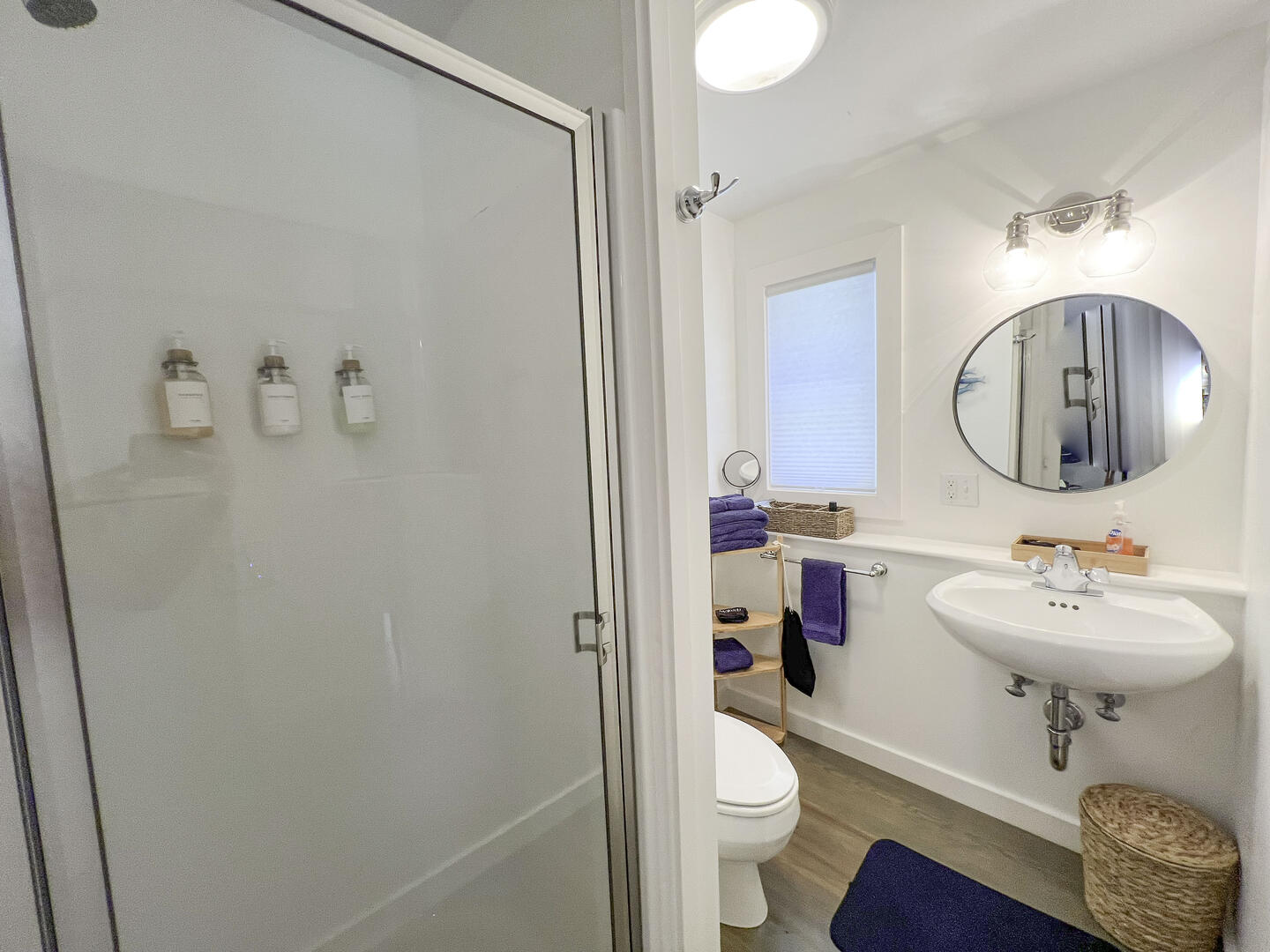 Bath with Shower Stall, First Floor Guest House