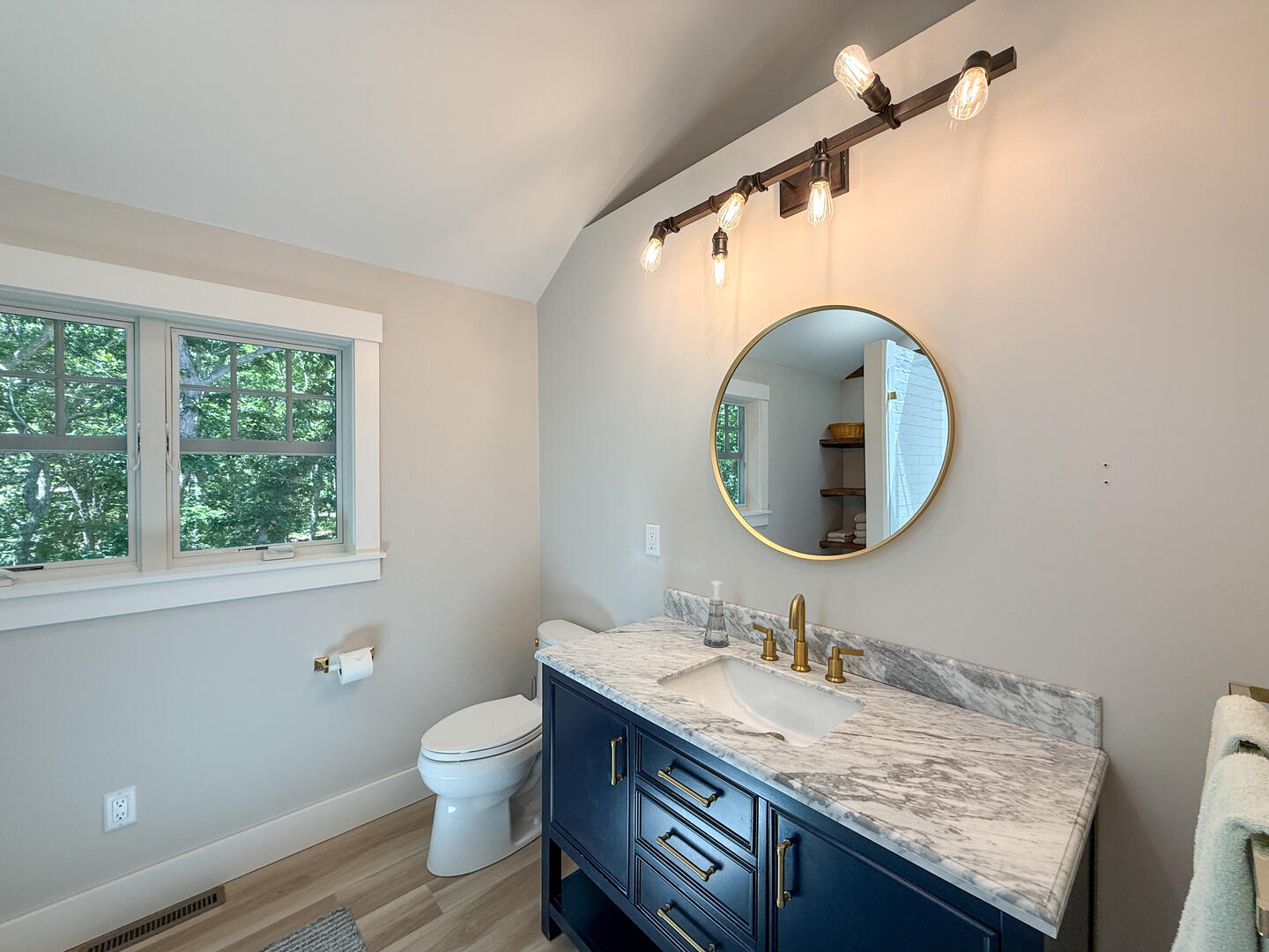 Hall Bath with a Shower Stall, Second Floor