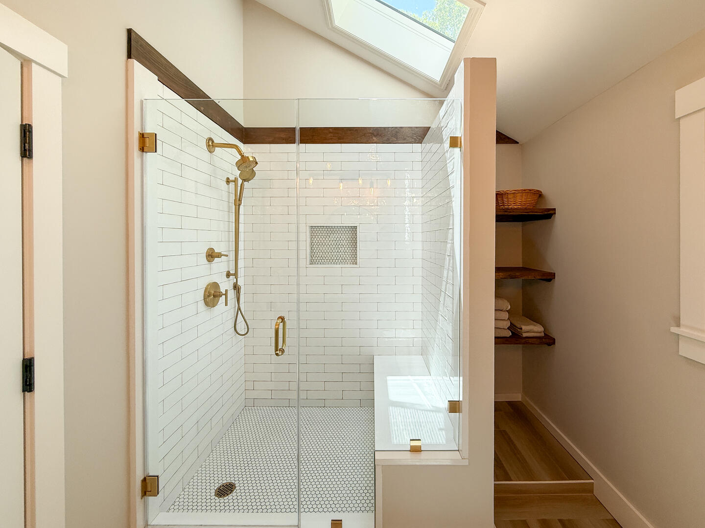 Hall Bath with a Shower Stall, Second Floor