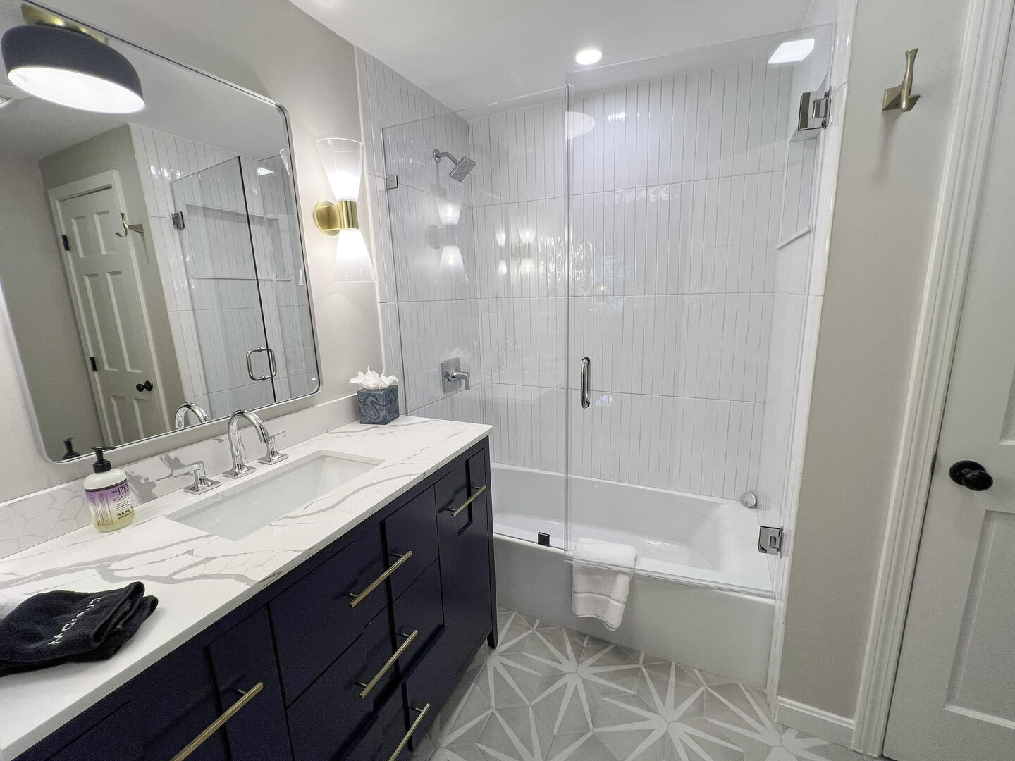 Hall Bath with Tub Shower Combo, Second Floor