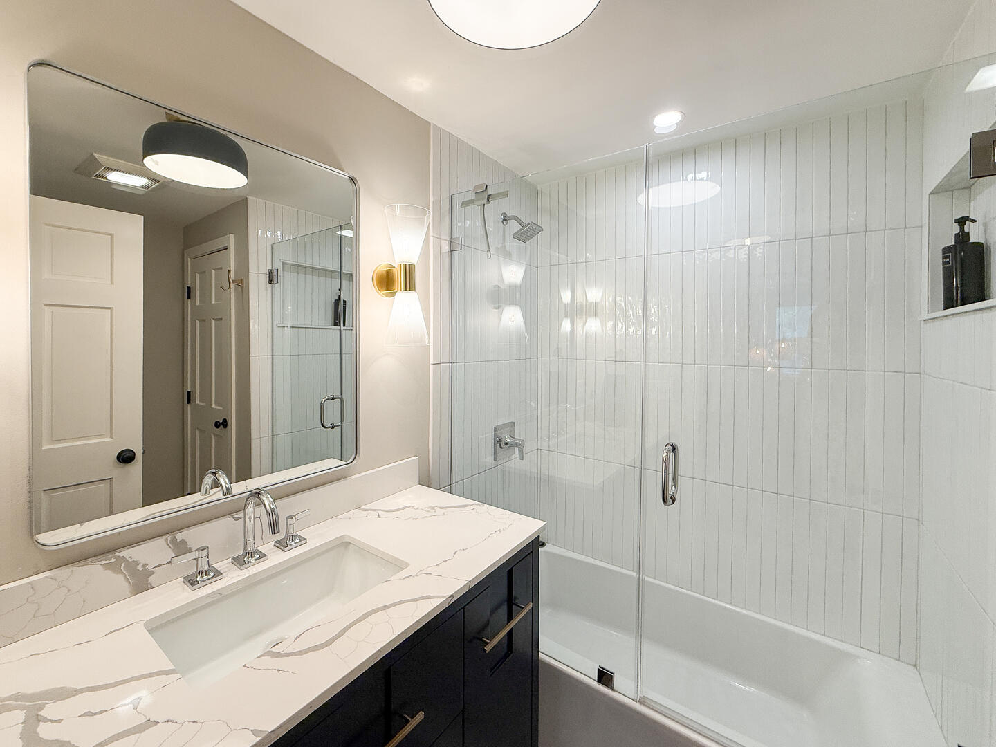 Hall Bath with Tub Shower Combo, Second Floor