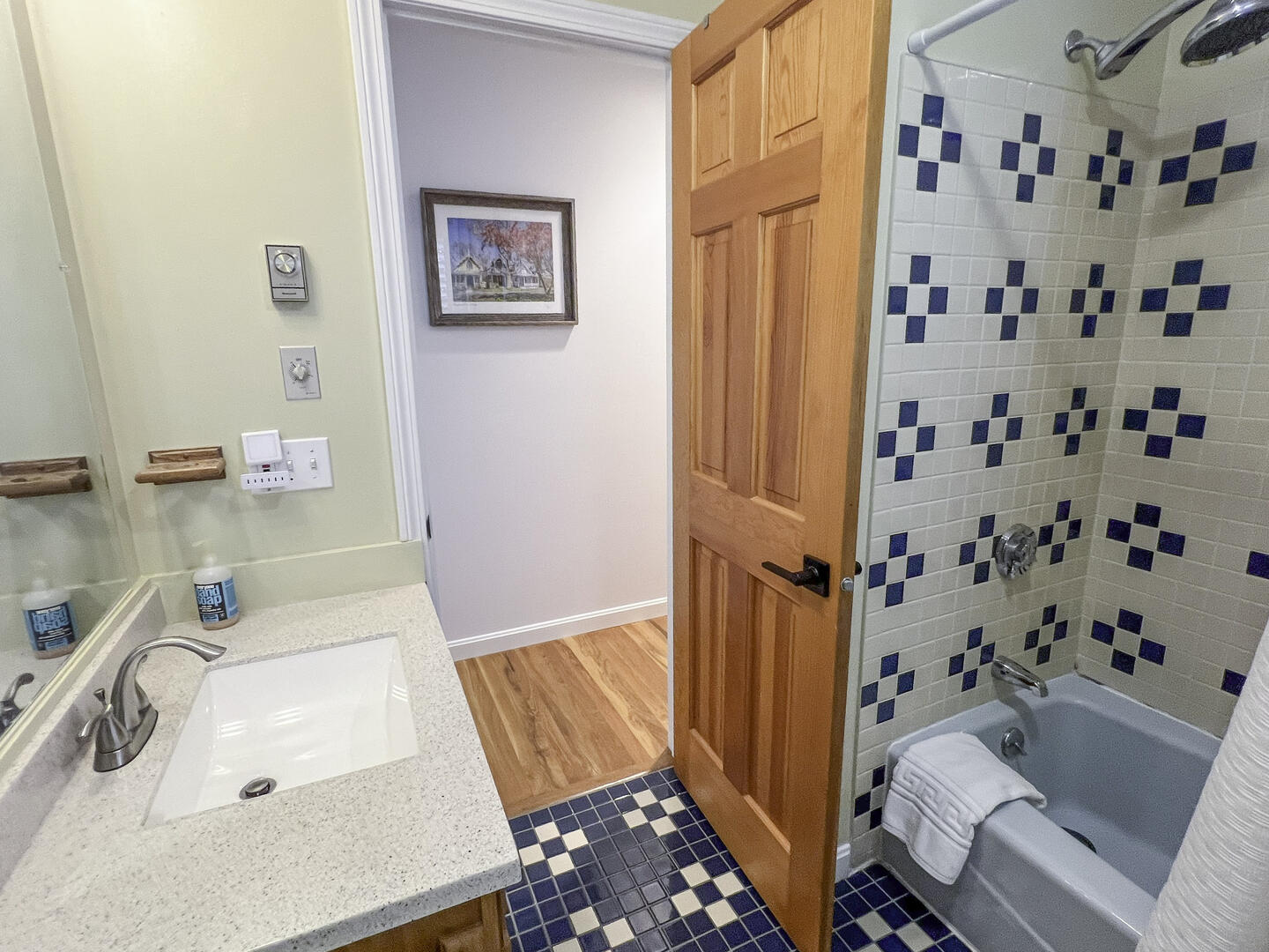Hall Bath with Tub Shower Combo, First Floor