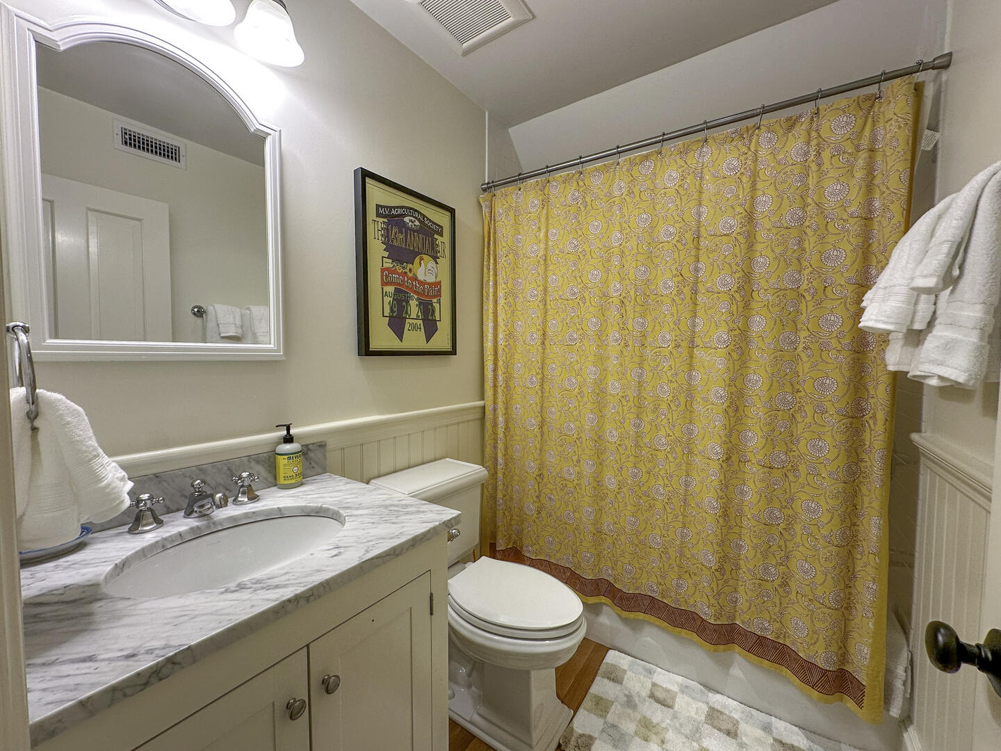 Hall Bath with Tub Shower Combo, Second Floor