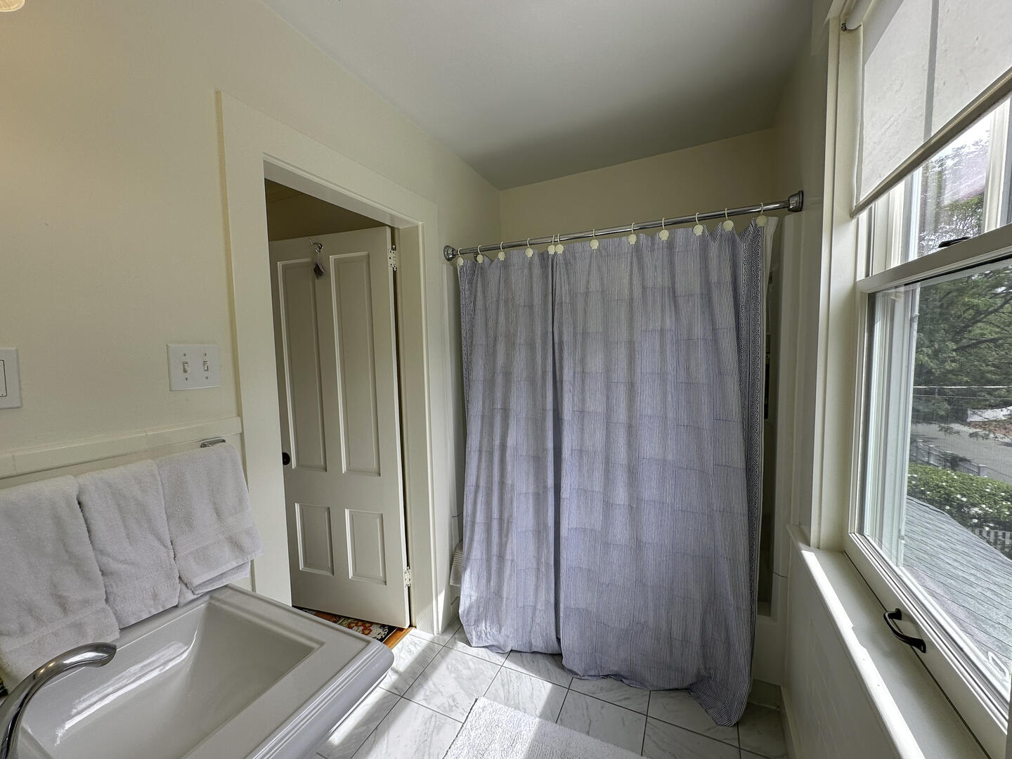 Hall Bath with Tub Shower Combo, Second Floor