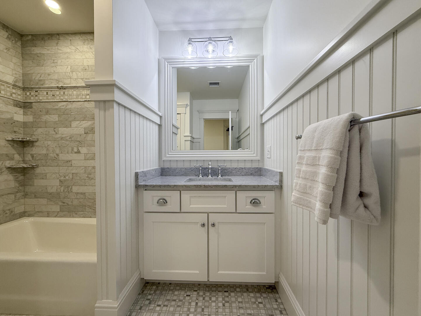 Hall Bath with Tub Shower Combo, Second Floor