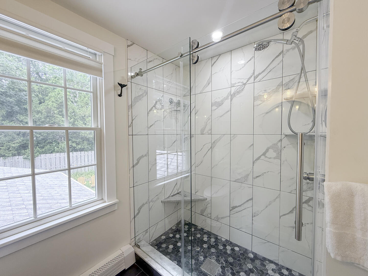 Hall Bath with Shower Stall, Second Floor