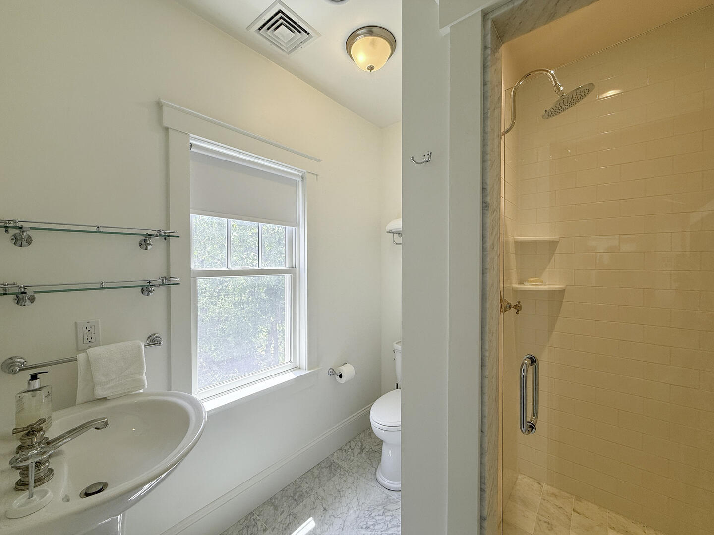 Hall Bath with Shower Stall, Second Floor