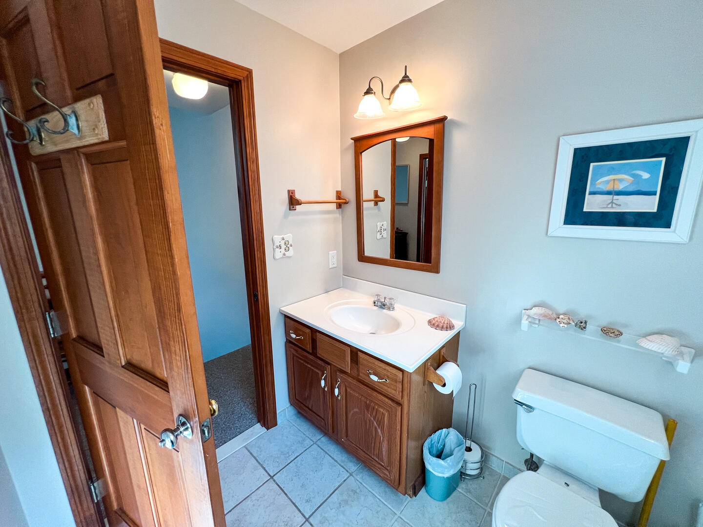 Hall Bath with Shower Tub Combo, Second Floor