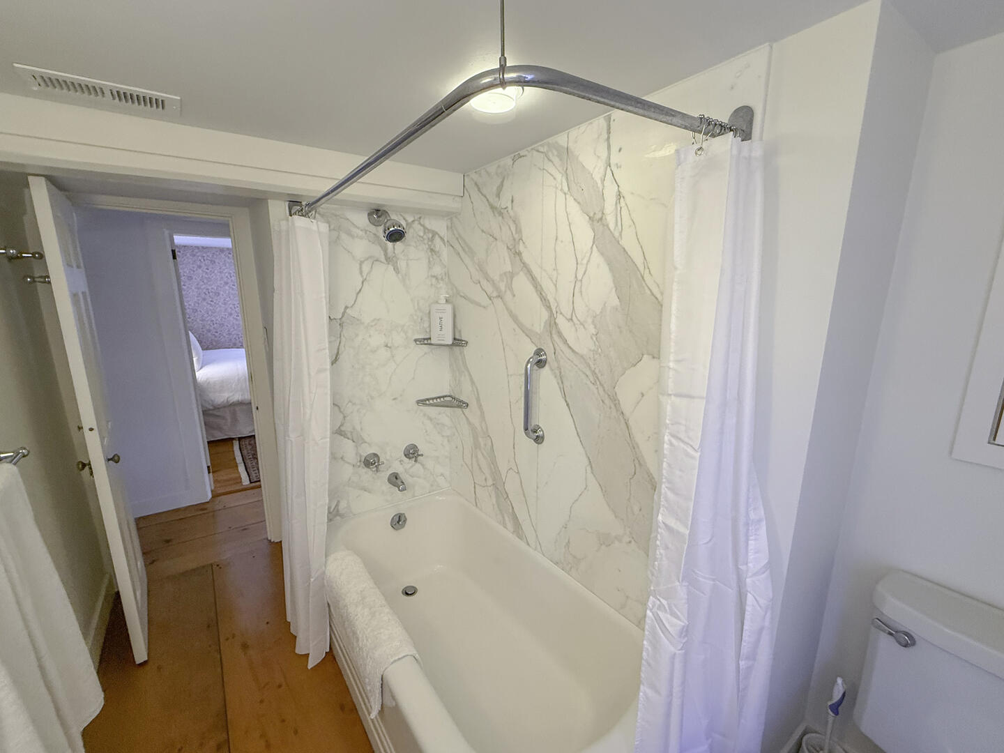 Hall Bath with Shower Tub Combo, Second Floor