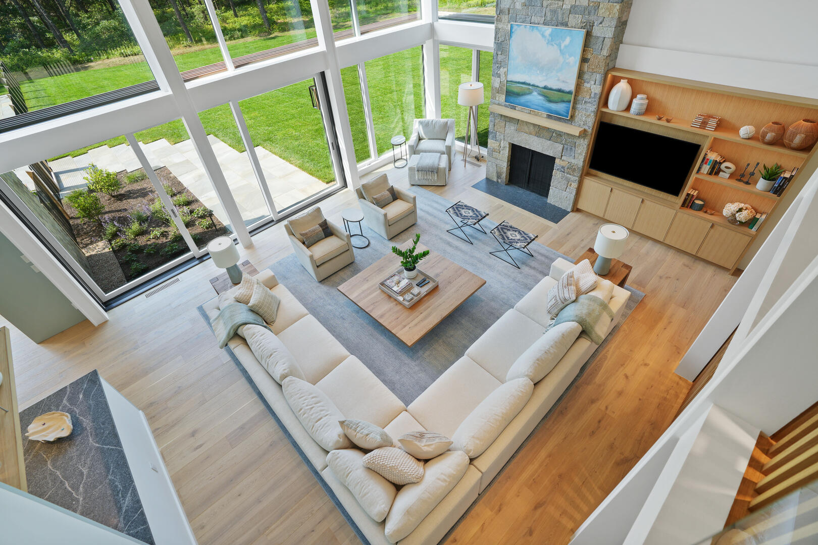 Living Area View from Second Floor