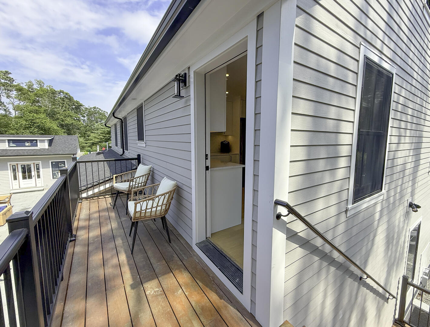 BR2 Deck with Outside Staircase Access, Second Floor