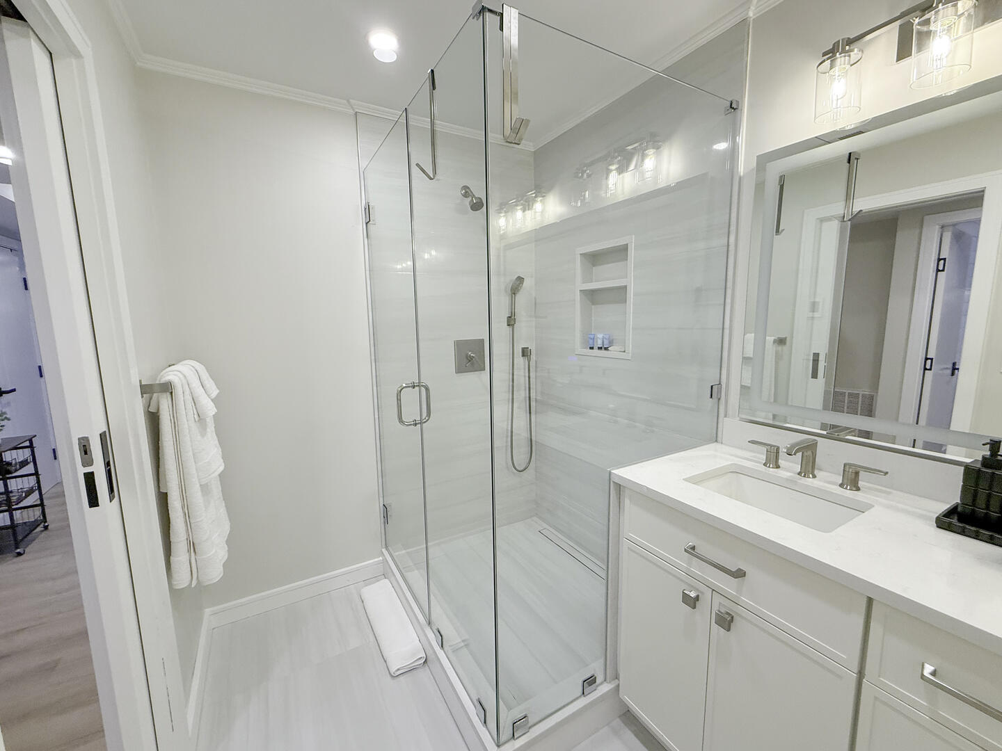 Hall Bath with Shower Stall, Lower Level