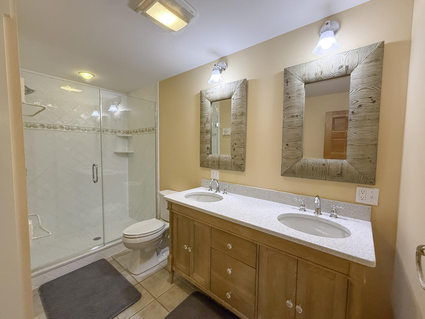 Hall Bath with Shower Stall, Lower Level