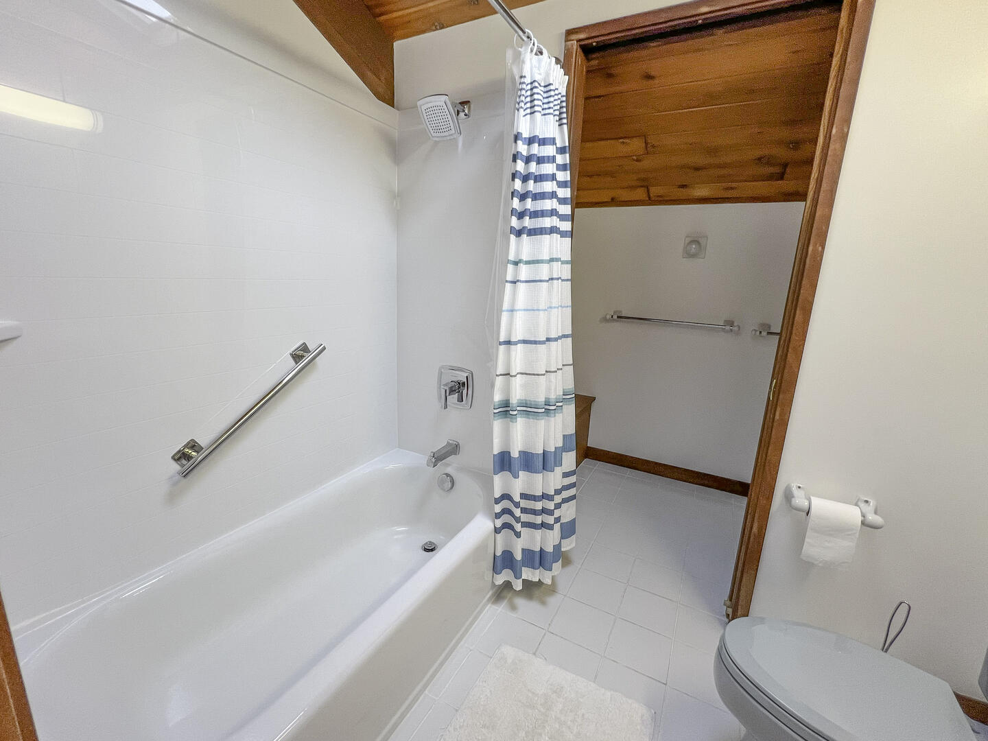 Hall Bath with Tub Shower Combo, Second Floor