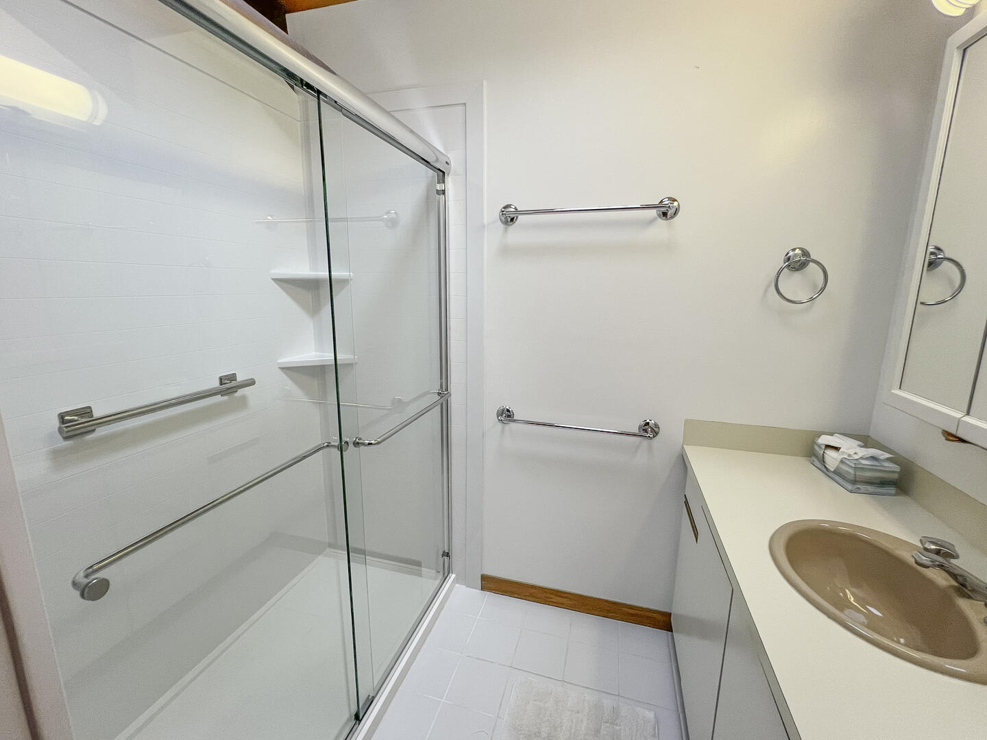Hall Bath with Shower Stall, Second Floor