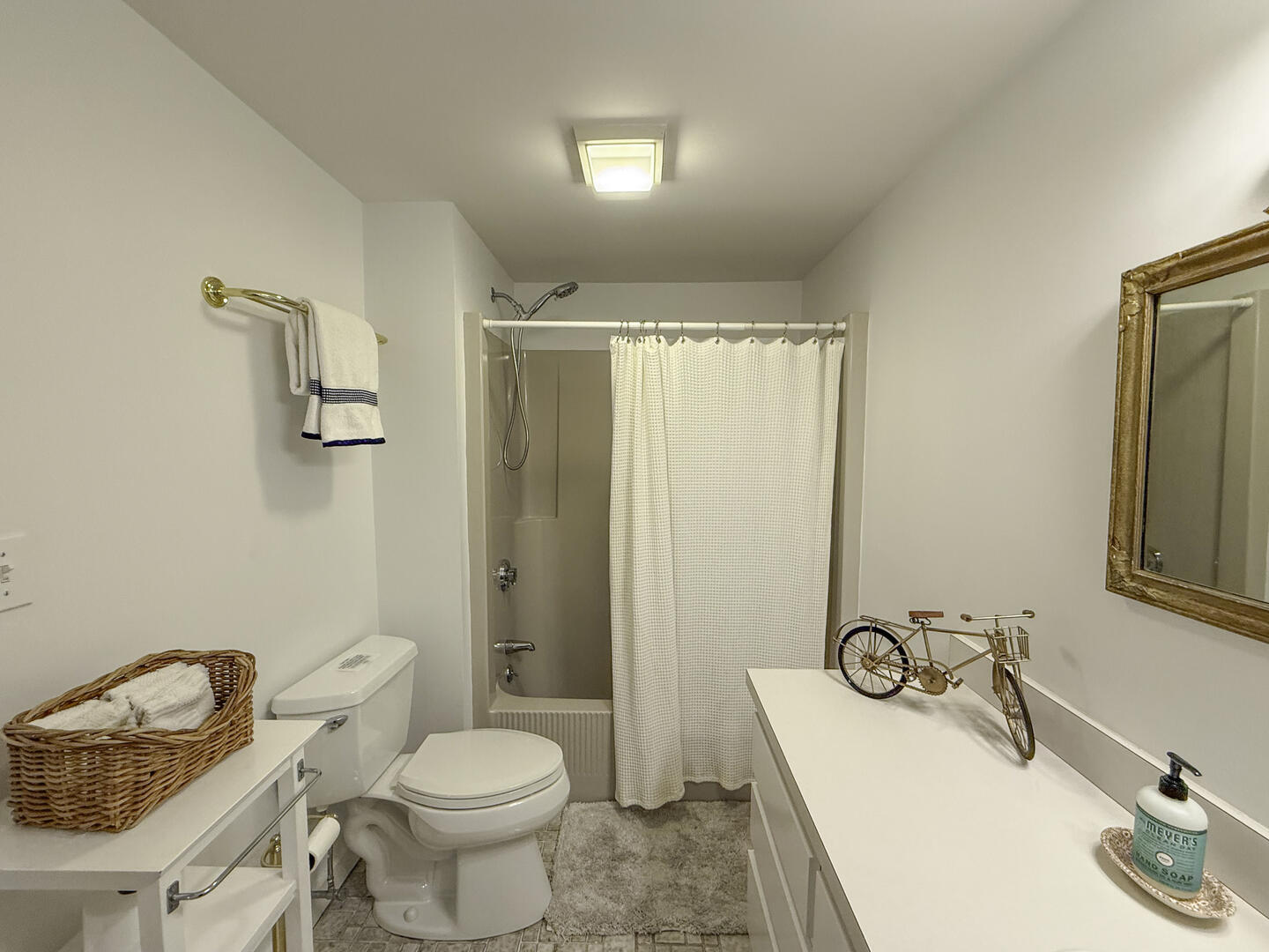 Hall Bath with Shower Tub Combo, Lower Level