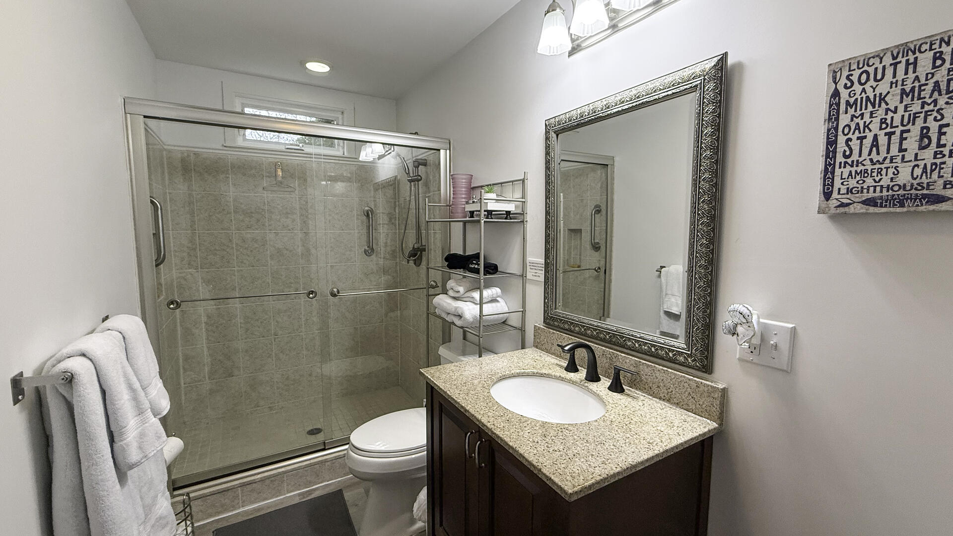 Hall Bath with Shower Stall, First Floor