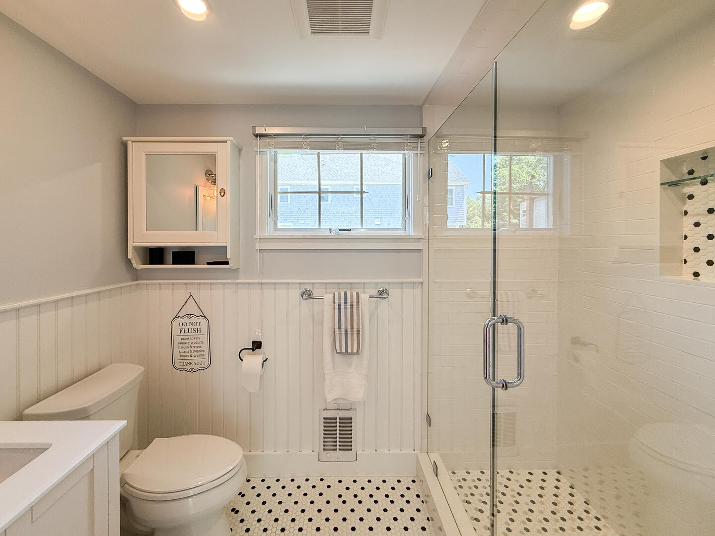 Hall Bath with Shower Stall, Second Floor