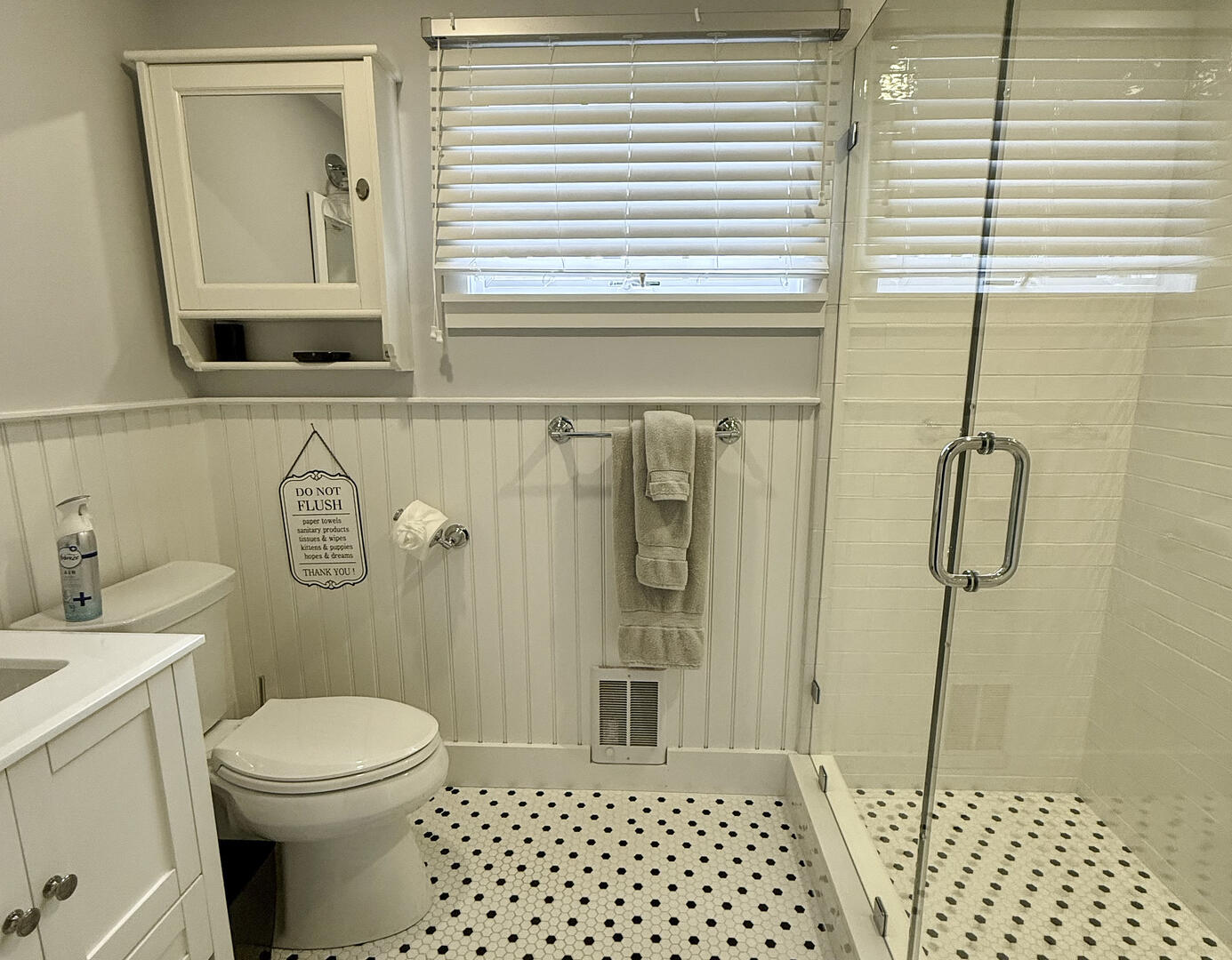 Hall Bath with Shower Stall, Second Floor