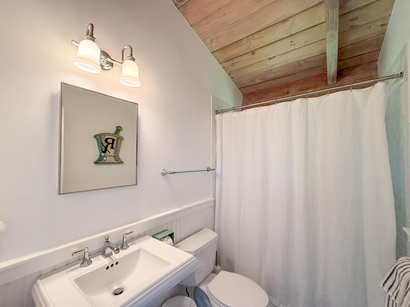 Hall Bath with a Shower Tub Combo, Main Level