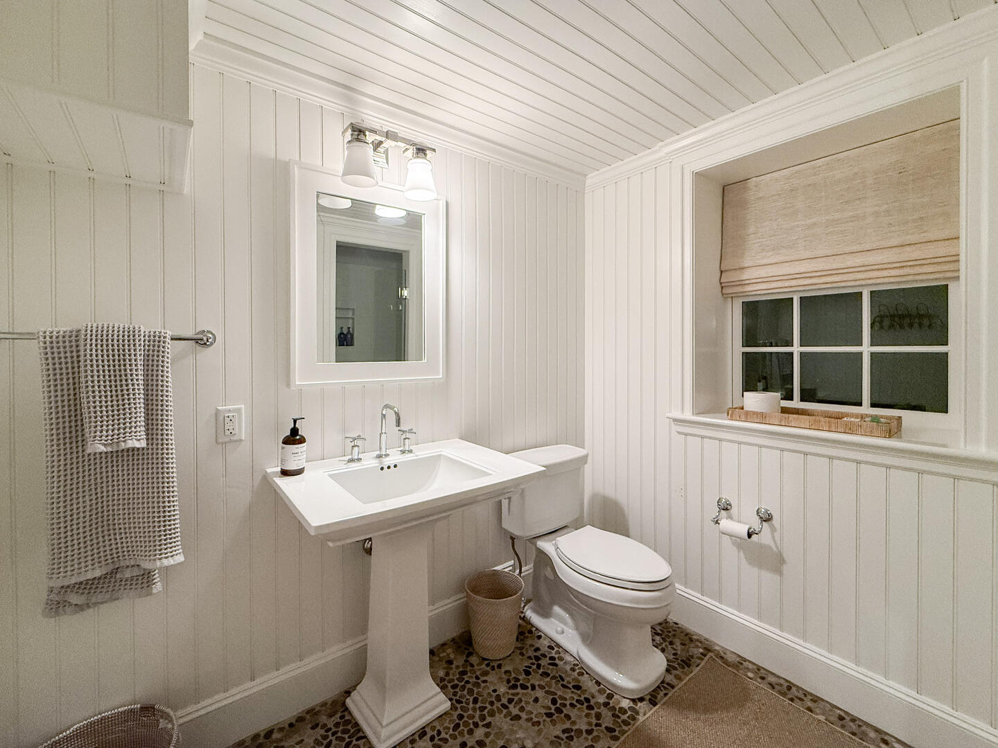Hall Bath with Shower Stall, Lower Level