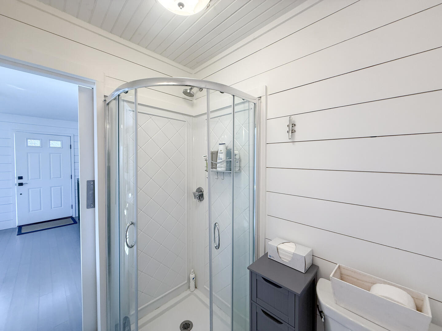 Hall Bath with a Shower Stall, Main Level