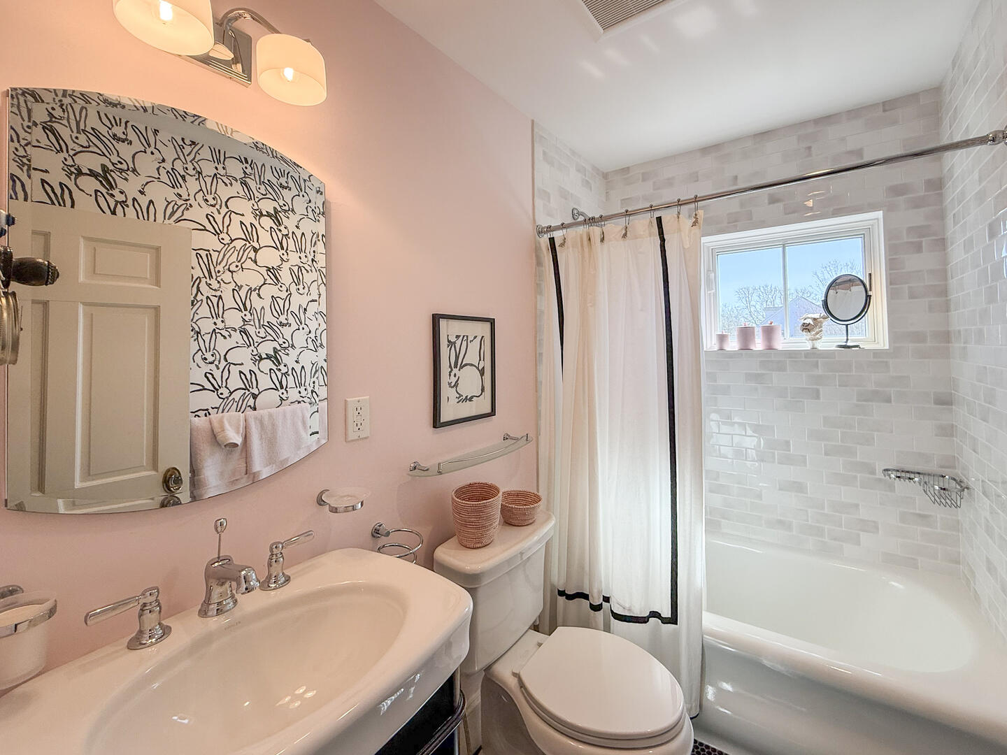 Hall Bath with a Shower Tub Combo, Second Floor