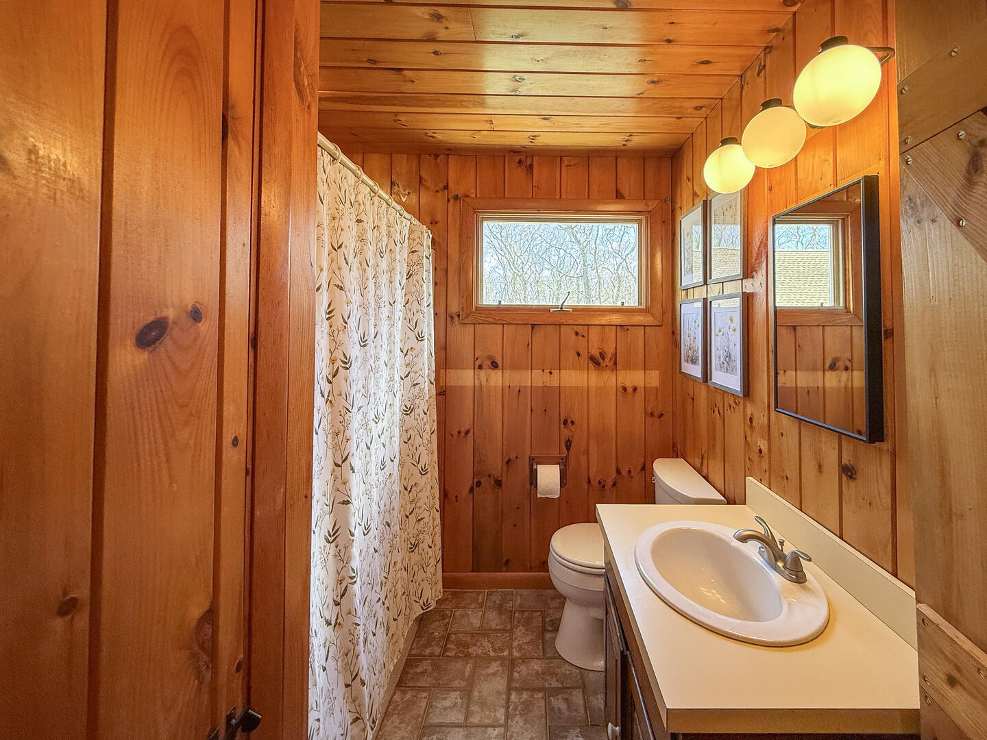 Hall Bath with a Shower Tub Combo, First Floor