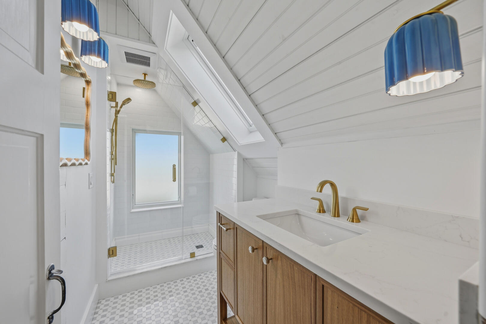 Hall Bath with a Shower Stall, Second Floor