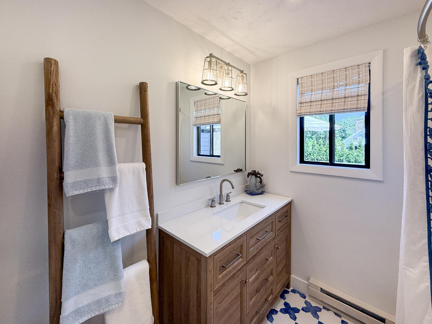 Hall Bath with a Shower Tub Combo, First Floor