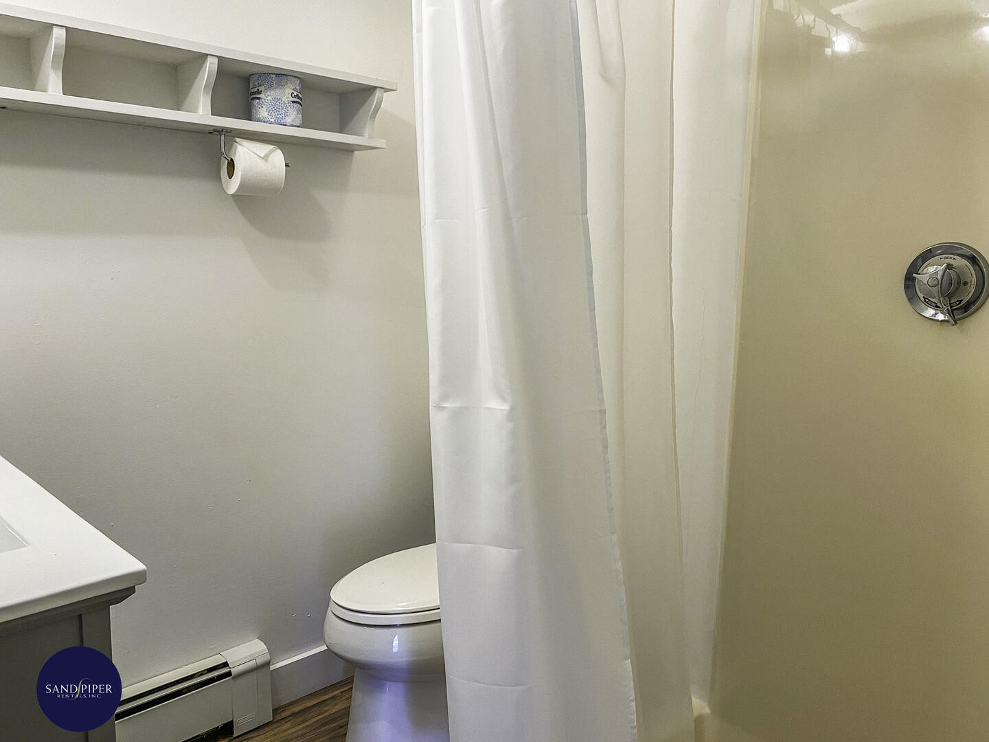 Hall Bath with Shower, Lower Level