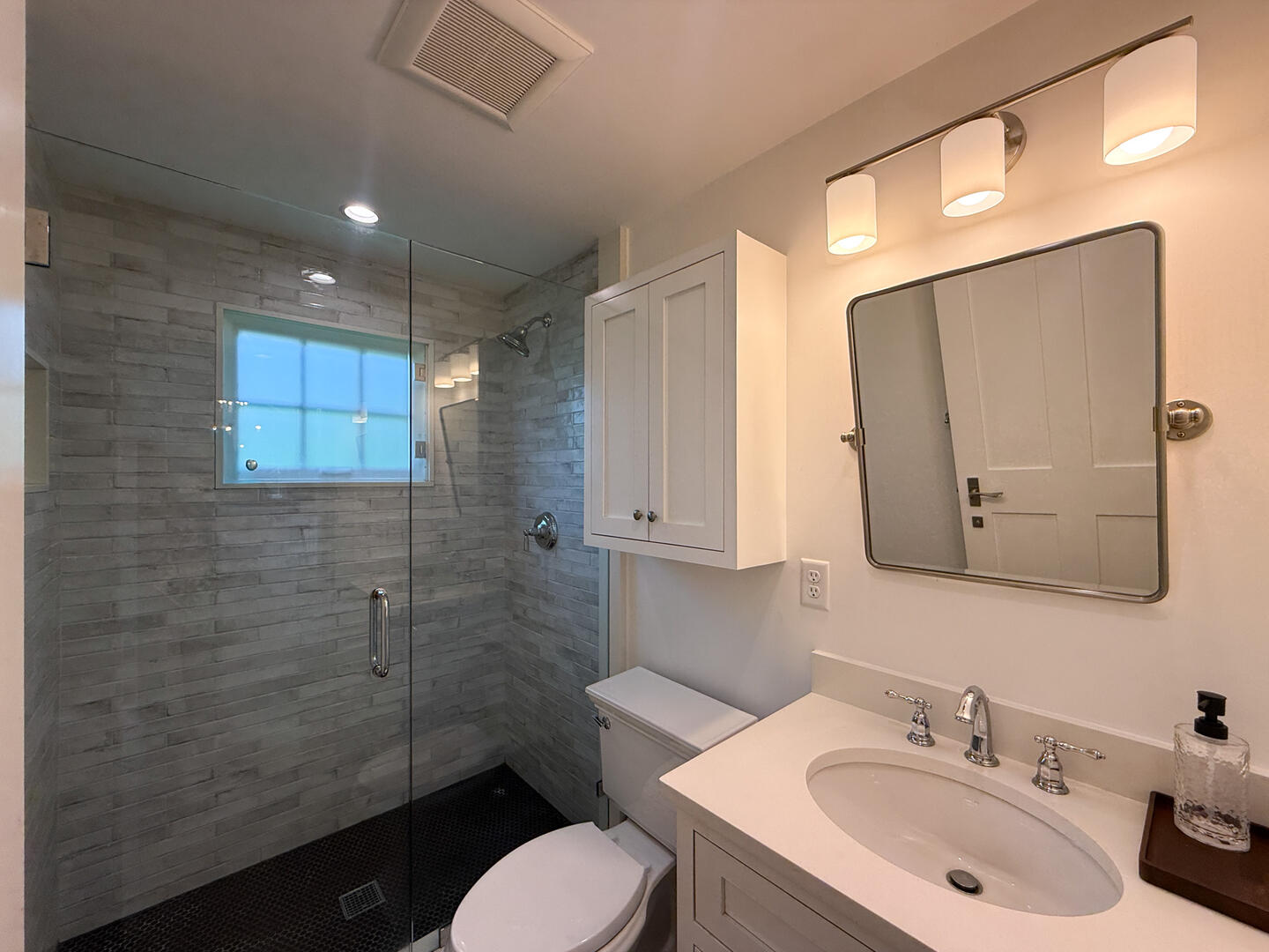 Hall Bath with a Shower Stall, Main Level