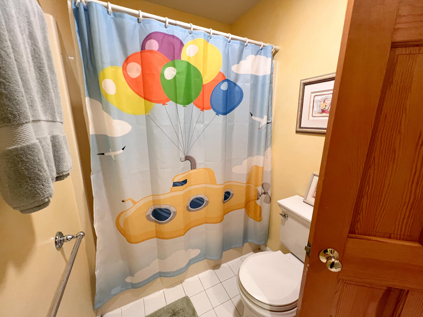 Hall Bath with a Shower Tub Combo, Second Floor
