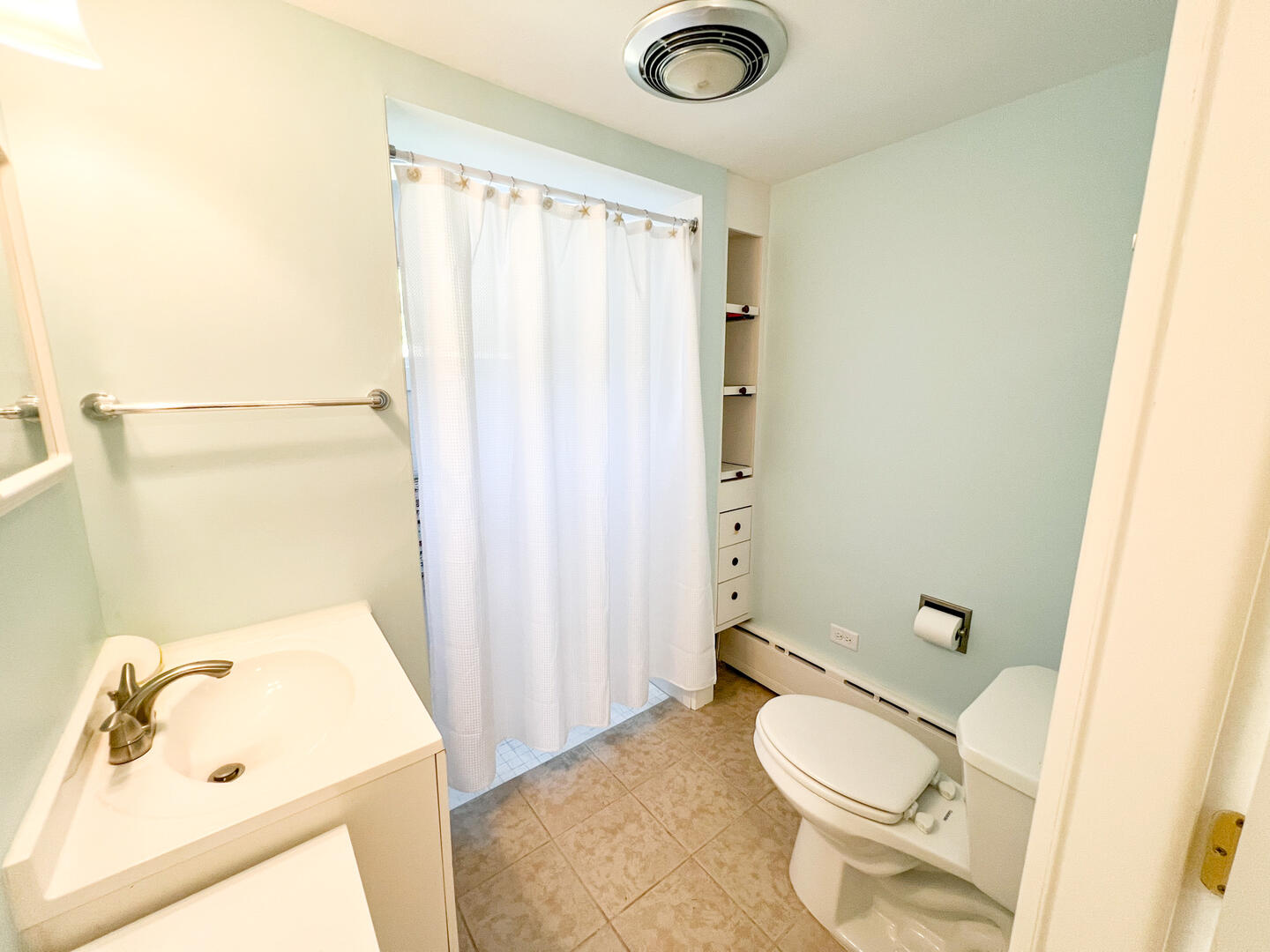 Hall Bath with a Shower Stall, Main Level