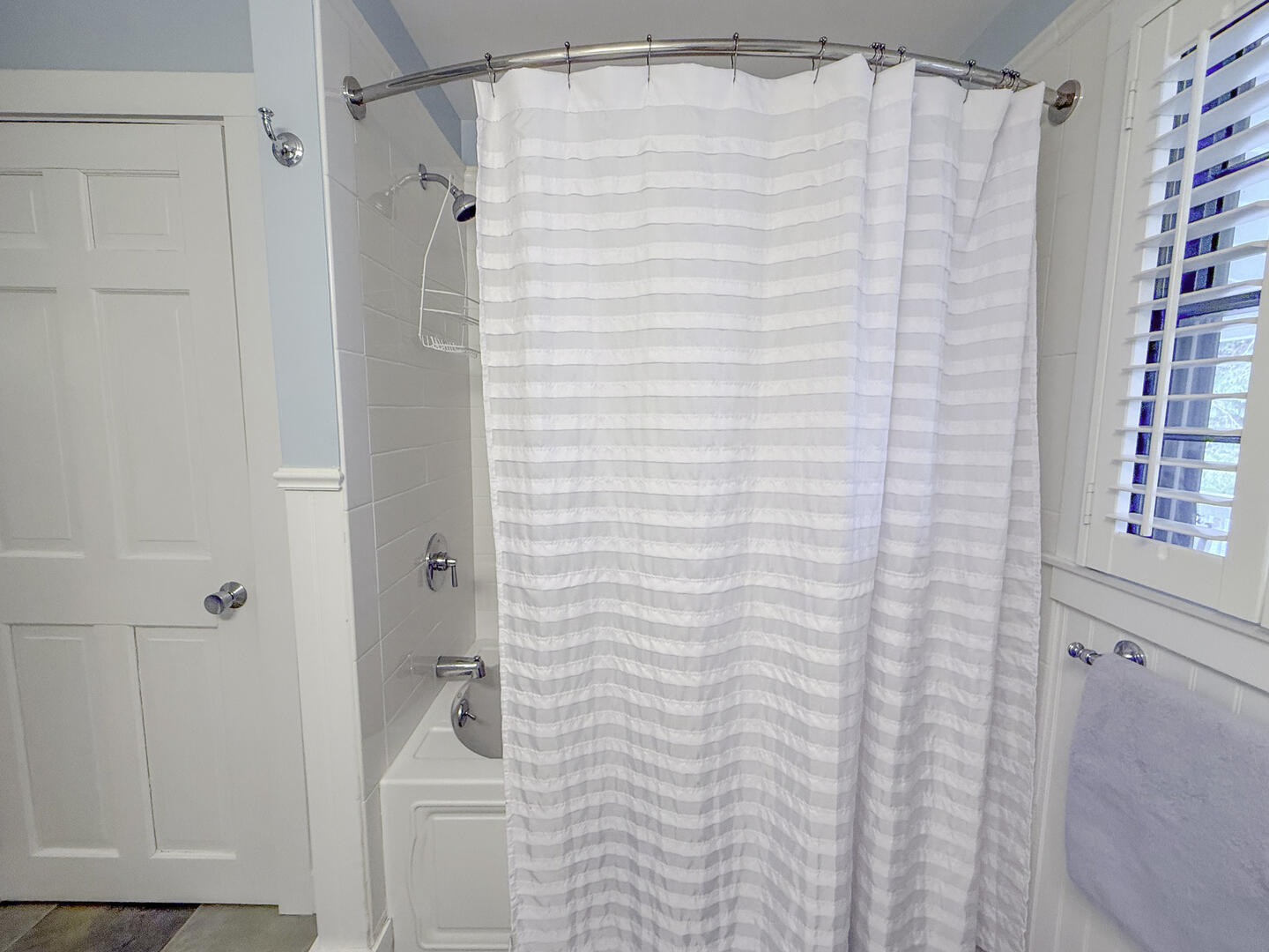 Hall Bath with Shower Tub Combo. First Floor