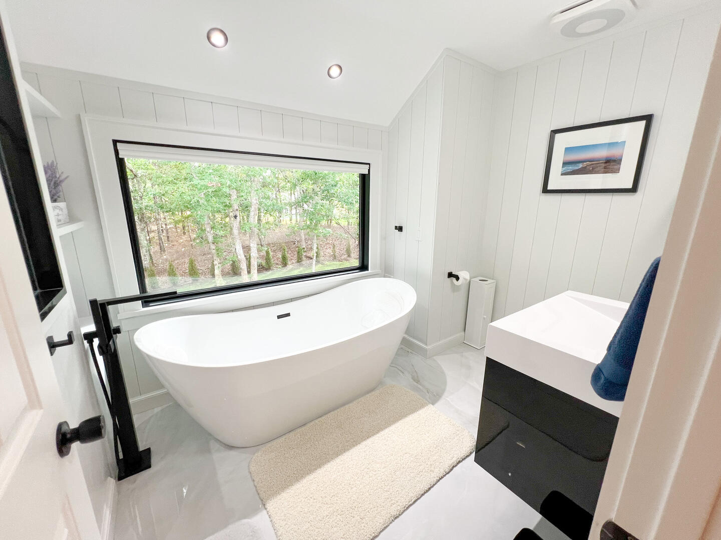 Hall Bath with Shower Stall and Tub, Second Floor