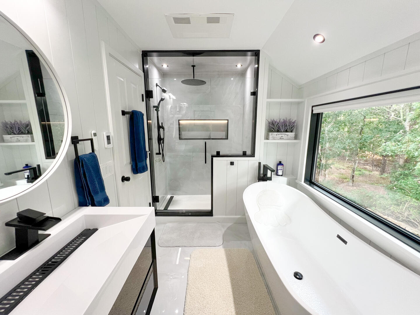 Hall Bath with Shower Stall and Tub, Second Floor