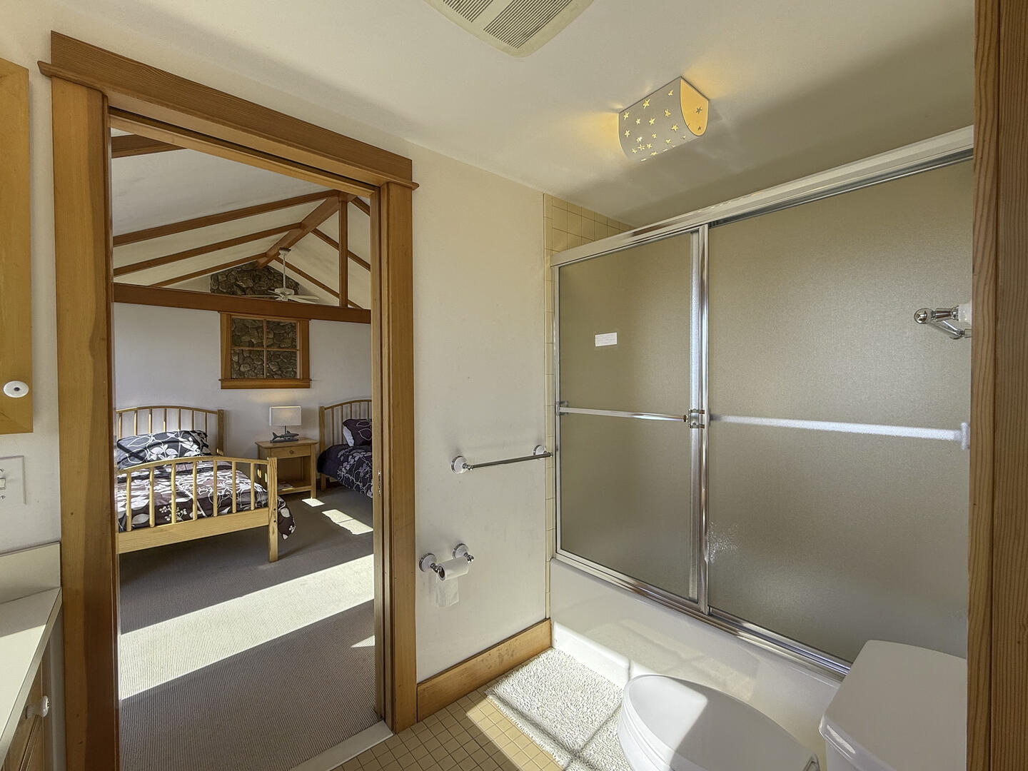 Adjoining Bath with Shower Tub Combo, Second Floor