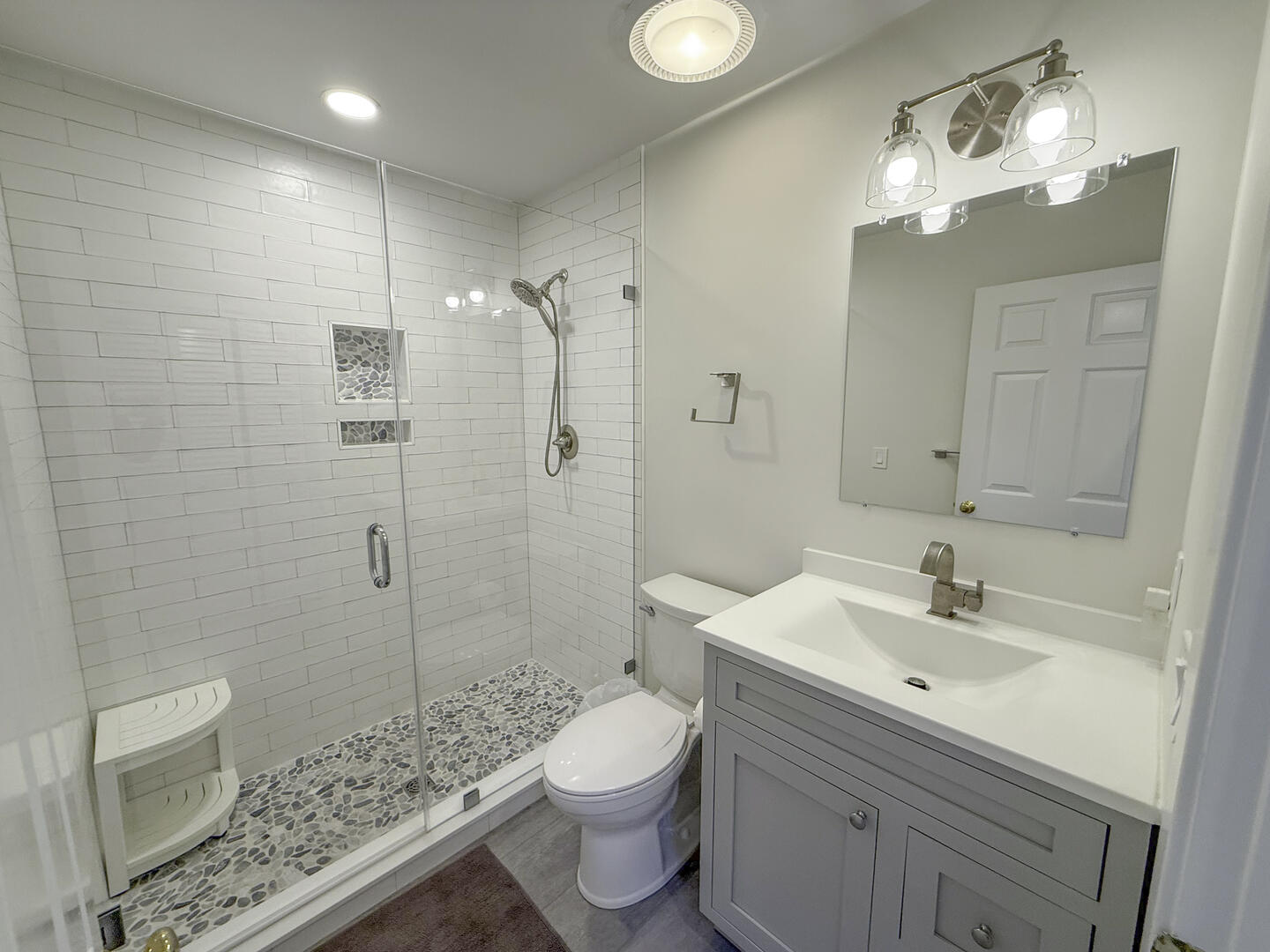 Hall Bath with Shower Stall, first Floor