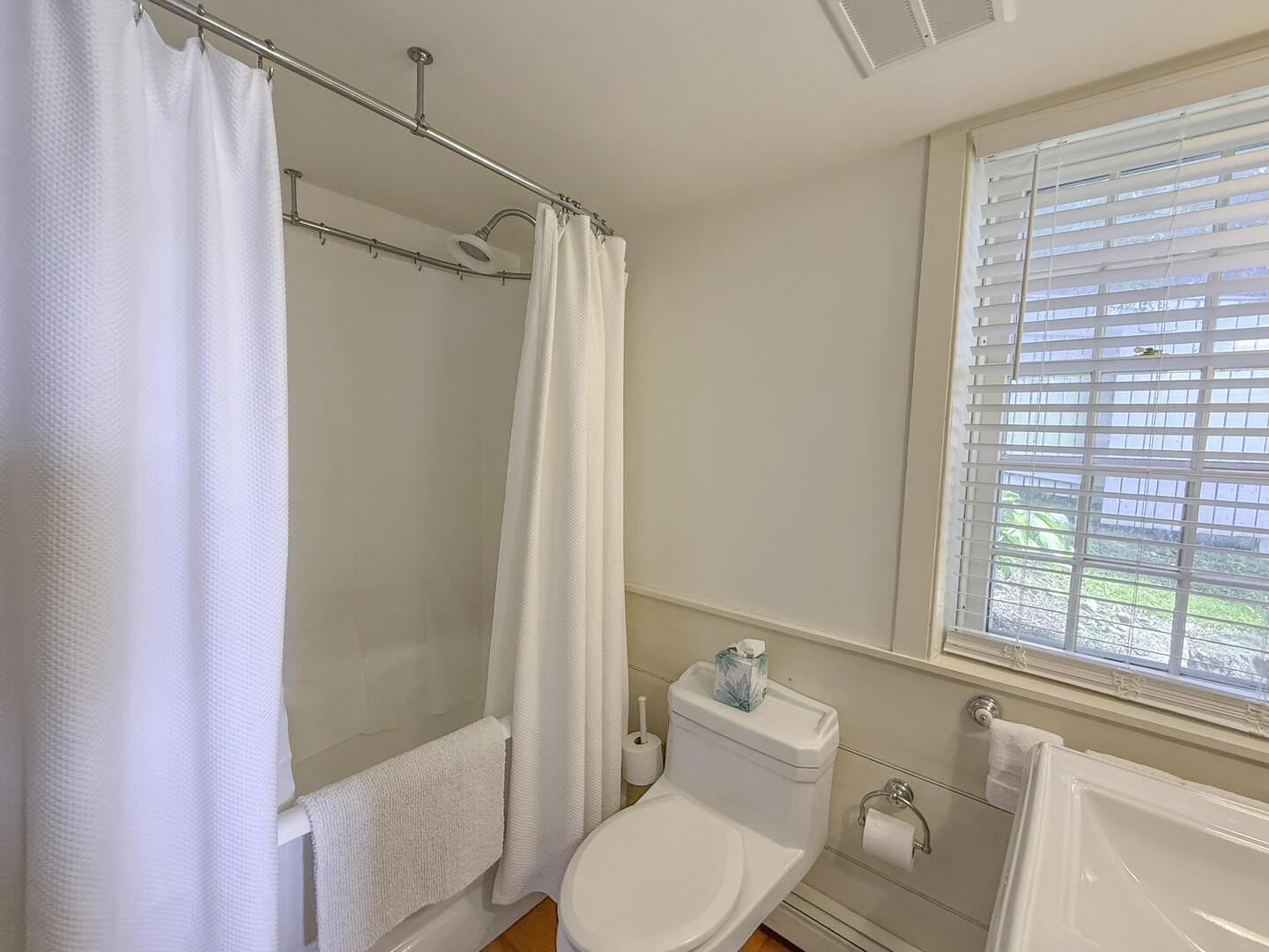 Adjoining Hall Bath with Shower Tub Combo, Lower Level