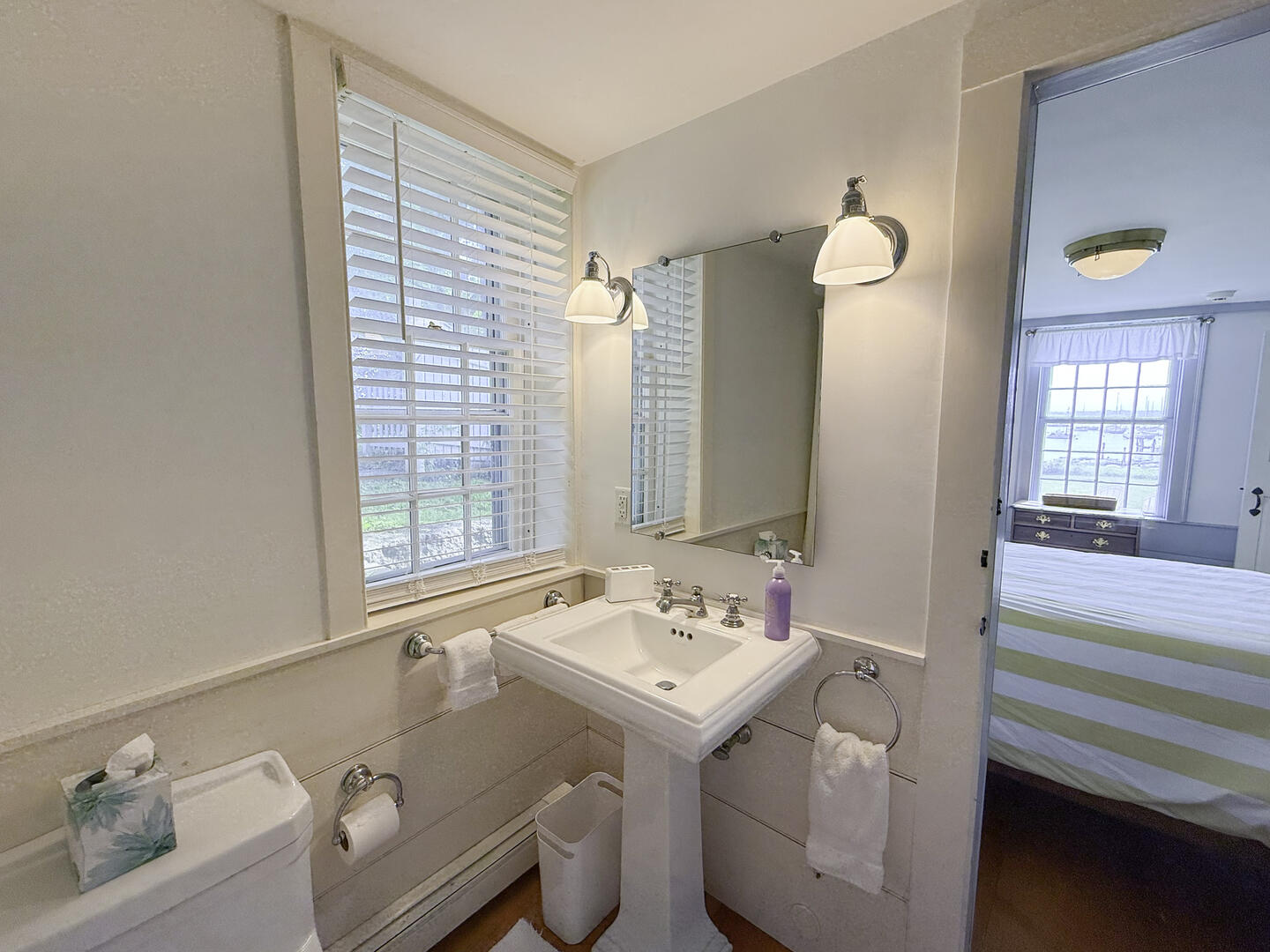 Adjoining Hall Bath with Shower Tub Combo, Lower Level