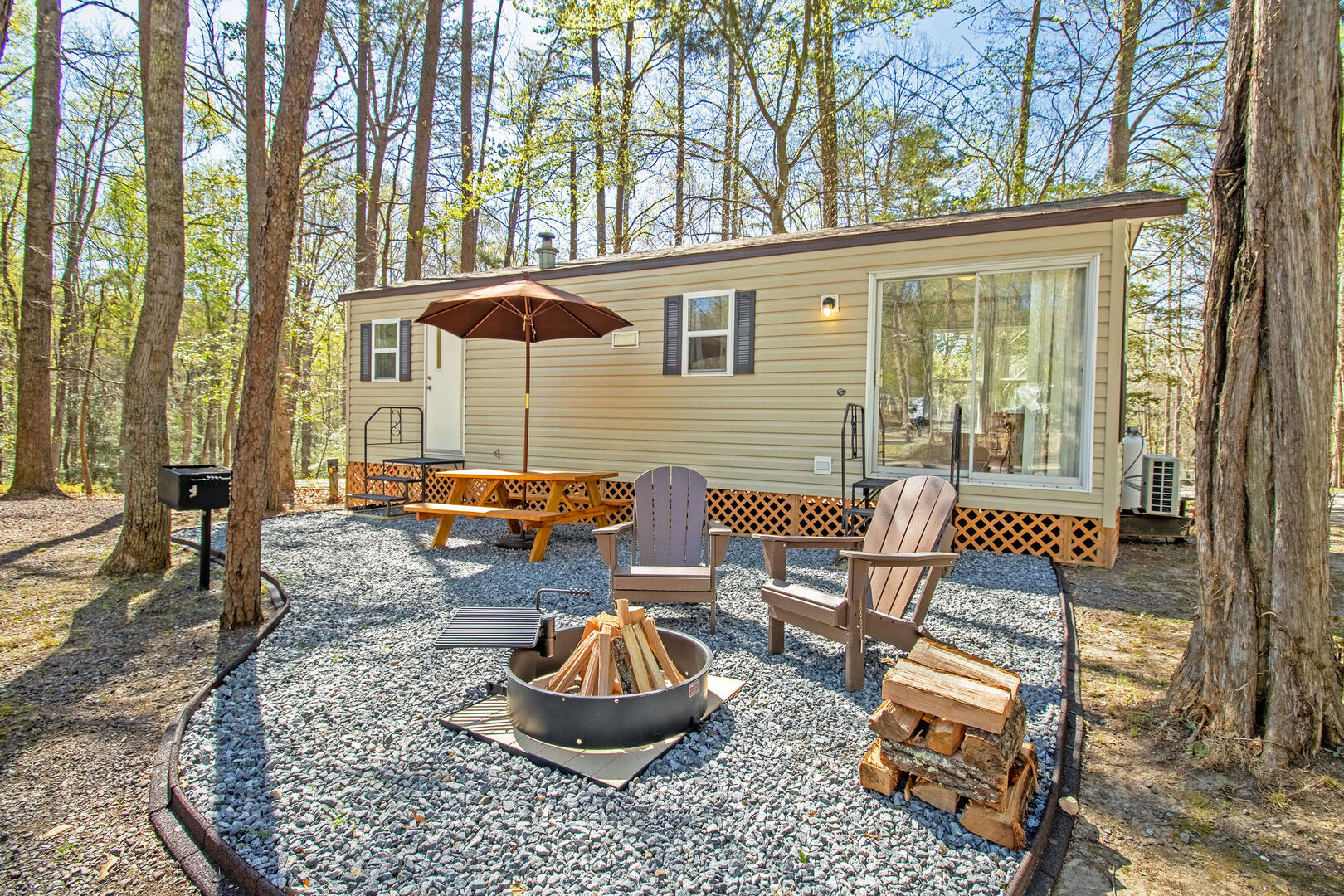 Vintage RV Camp Trailer at Wilderness Presidential