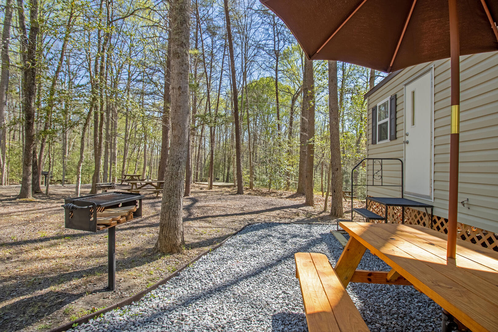 Vintage RV Camp Trailer at Wilderness Presidential 13