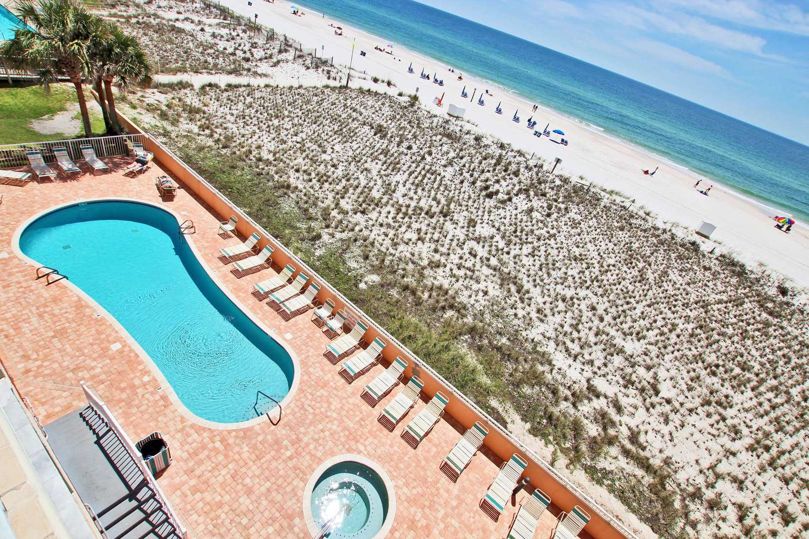 View of the Pool from the Balcony